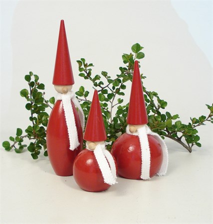 Klot-tomte liten röd